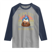 Funny Christmas Pudding Raglan Shirt Burn Out But Optimistic Blue Flame - Wonder Print Shop