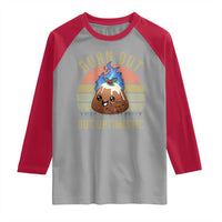 Funny Christmas Pudding Raglan Shirt Burn Out But Optimistic Blue Flame - Wonder Print Shop