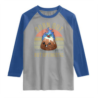 Funny Christmas Pudding Raglan Shirt Burn Out But Optimistic Blue Flame - Wonder Print Shop