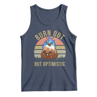 Funny Christmas Pudding Tank Top Burn Out But Optimistic Blue Flame - Wonder Print Shop