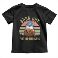 Funny Christmas Pudding Toddler T Shirt Burn Out But Optimistic Blue Flame - Wonder Print Shop