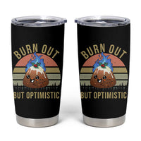 Funny Christmas Pudding Tumbler Cup Burn Out But Optimistic Blue Flame - Wonder Print Shop