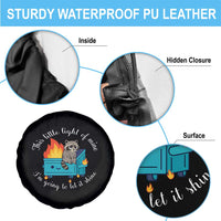 Funny Lil Dumpster Fire Racoon Spare Tire Cover This Little Light Of Mine I Am Going To Let It Shine - Wonder Print Shop