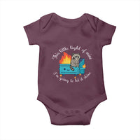 Funny Lil Dumpster Fire Racoon Baby Onesie This Little Light Of Mine I Am Going To Let It Shine - Wonder Print Shop