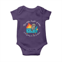 Funny Lil Dumpster Fire Racoon Baby Onesie This Little Light Of Mine I Am Going To Let It Shine - Wonder Print Shop
