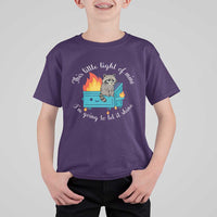 Funny Lil Dumpster Fire Racoon T Shirt For Kid This Little Light Of Mine I Am Going To Let It Shine - Wonder Print Shop