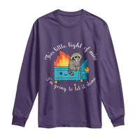 Funny Lil Dumpster Fire Racoon Long Sleeve Shirt This Little Light Of Mine I Am Going To Let It Shine - Wonder Print Shop