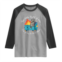 Funny Lil Dumpster Fire Racoon Raglan Shirt This Little Light Of Mine I Am Going To Let It Shine - Wonder Print Shop