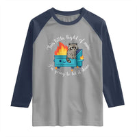 Funny Lil Dumpster Fire Racoon Raglan Shirt This Little Light Of Mine I Am Going To Let It Shine - Wonder Print Shop