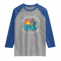 Funny Lil Dumpster Fire Racoon Raglan Shirt This Little Light Of Mine I Am Going To Let It Shine - Wonder Print Shop