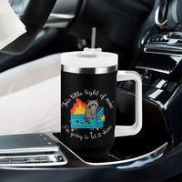 Funny Lil Dumpster Fire Racoon Tumbler With Handle This Little Light Of Mine I Am Going To Let It Shine - Wonder Print Shop