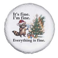Christmas Hanukkah Racoon Spare Tire Cover Funny Its Fine I Am Fine Everything Is Fine - Wonder Print Shop