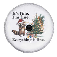 Christmas Hanukkah Racoon Spare Tire Cover Funny Its Fine I Am Fine Everything Is Fine - Wonder Print Shop