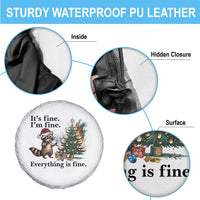Christmas Hanukkah Racoon Spare Tire Cover Funny Its Fine I Am Fine Everything Is Fine - Wonder Print Shop