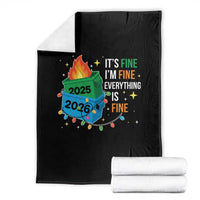 Dumpster Fire Christmas Throw Blanket Funny It's Fine I'm Fine Everything Is Fine - Wonder Print Shop