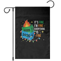 Dumpster Fire Christmas Garden Flag Funny It's Fine I'm Fine Everything Is Fine - Wonder Print Shop
