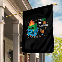 Dumpster Fire Christmas Garden Flag Funny It's Fine I'm Fine Everything Is Fine - Wonder Print Shop