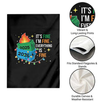 Dumpster Fire Christmas Garden Flag Funny It's Fine I'm Fine Everything Is Fine - Wonder Print Shop