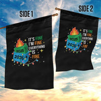 Dumpster Fire Christmas Garden Flag Funny It's Fine I'm Fine Everything Is Fine - Wonder Print Shop