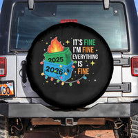 Dumpster Fire Christmas Spare Tire Cover Funny It's Fine I'm Fine Everything Is Fine - Wonder Print Shop