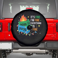 Dumpster Fire Christmas Spare Tire Cover Funny It's Fine I'm Fine Everything Is Fine - Wonder Print Shop
