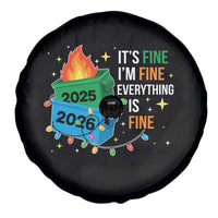 Dumpster Fire Christmas Spare Tire Cover Funny It's Fine I'm Fine Everything Is Fine - Wonder Print Shop