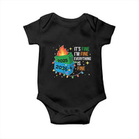 Dumpster Fire Christmas Baby Onesie Funny It's Fine I'm Fine Everything Is Fine - Wonder Print Shop