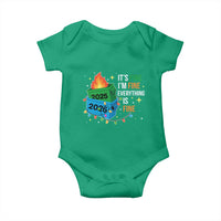 Dumpster Fire Christmas Baby Onesie Funny It's Fine I'm Fine Everything Is Fine - Wonder Print Shop
