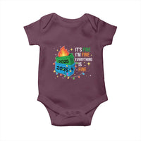 Dumpster Fire Christmas Baby Onesie Funny It's Fine I'm Fine Everything Is Fine - Wonder Print Shop
