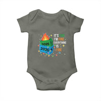 Dumpster Fire Christmas Baby Onesie Funny It's Fine I'm Fine Everything Is Fine - Wonder Print Shop