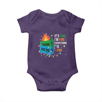 Dumpster Fire Christmas Baby Onesie Funny It's Fine I'm Fine Everything Is Fine - Wonder Print Shop
