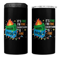 Dumpster Fire Christmas 4 in 1 Can Cooler Tumbler Funny It's Fine I'm Fine Everything Is Fine - Wonder Print Shop
