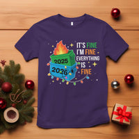 Dumpster Fire Christmas T Shirt Funny It's Fine I'm Fine Everything Is Fine - Wonder Print Shop