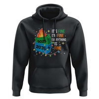 Dumpster Fire Christmas Hoodie Funny It's Fine I'm Fine Everything Is Fine - Wonder Print Shop