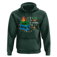 Dumpster Fire Christmas Hoodie Funny It's Fine I'm Fine Everything Is Fine - Wonder Print Shop
