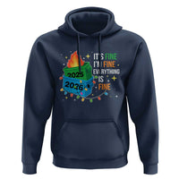 Dumpster Fire Christmas Hoodie Funny It's Fine I'm Fine Everything Is Fine - Wonder Print Shop