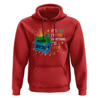 Dumpster Fire Christmas Hoodie Funny It's Fine I'm Fine Everything Is Fine - Wonder Print Shop