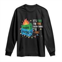 Dumpster Fire Christmas Long Sleeve Shirt Funny It's Fine I'm Fine Everything Is Fine - Wonder Print Shop