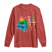 Dumpster Fire Christmas Long Sleeve Shirt Funny It's Fine I'm Fine Everything Is Fine - Wonder Print Shop