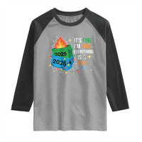 Dumpster Fire Christmas Raglan Shirt Funny It's Fine I'm Fine Everything Is Fine - Wonder Print Shop