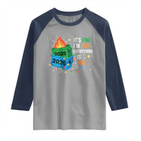 Dumpster Fire Christmas Raglan Shirt Funny It's Fine I'm Fine Everything Is Fine - Wonder Print Shop