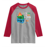 Dumpster Fire Christmas Raglan Shirt Funny It's Fine I'm Fine Everything Is Fine - Wonder Print Shop