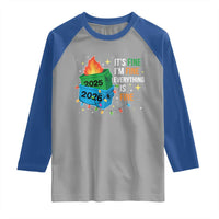 Dumpster Fire Christmas Raglan Shirt Funny It's Fine I'm Fine Everything Is Fine - Wonder Print Shop