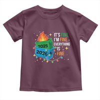 Dumpster Fire Christmas Toddler T Shirt Funny It's Fine I'm Fine Everything Is Fine - Wonder Print Shop