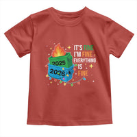 Dumpster Fire Christmas Toddler T Shirt Funny It's Fine I'm Fine Everything Is Fine - Wonder Print Shop