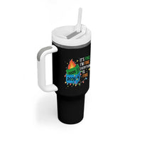 Dumpster Fire Christmas Tumbler With Handle Funny It's Fine I'm Fine Everything Is Fine - Wonder Print Shop