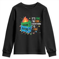 Dumpster Fire Christmas Youth Sweatshirt Funny It's Fine I'm Fine Everything Is Fine - Wonder Print Shop