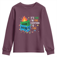 Dumpster Fire Christmas Youth Sweatshirt Funny It's Fine I'm Fine Everything Is Fine - Wonder Print Shop