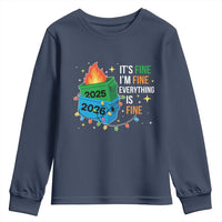 Dumpster Fire Christmas Youth Sweatshirt Funny It's Fine I'm Fine Everything Is Fine - Wonder Print Shop
