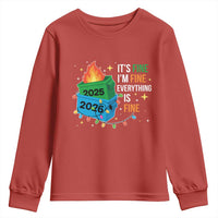 Dumpster Fire Christmas Youth Sweatshirt Funny It's Fine I'm Fine Everything Is Fine - Wonder Print Shop